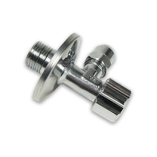 Eckventil 1/2“ – 3/8“/10mm Schubrosette 55mm DVGW geprüft