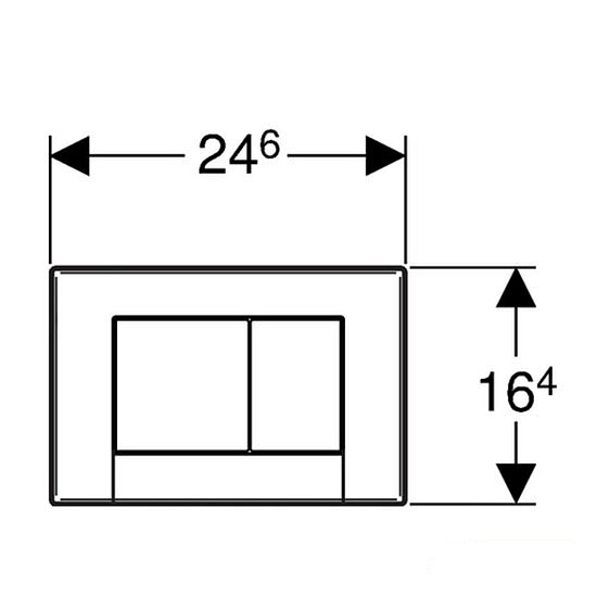 Betätigungsplatte GEBERIT SIGMA30 für 2-Mengenspülung, verschiedene Varianten