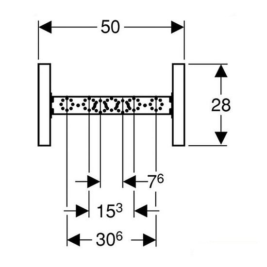 GEBERIT Vorbauelement Duofix, für Dusch-/Badewanne für Aufputz-Armaturen, 111.770.00.1