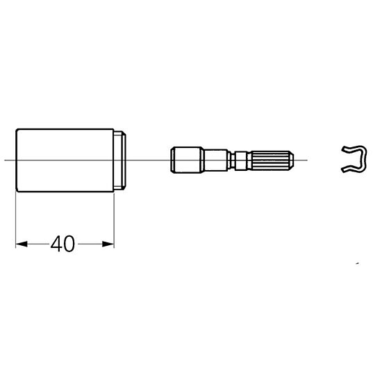 Verlängerungsset für UP-Ventil 1/2“ x 40mm, GROHE, chrom