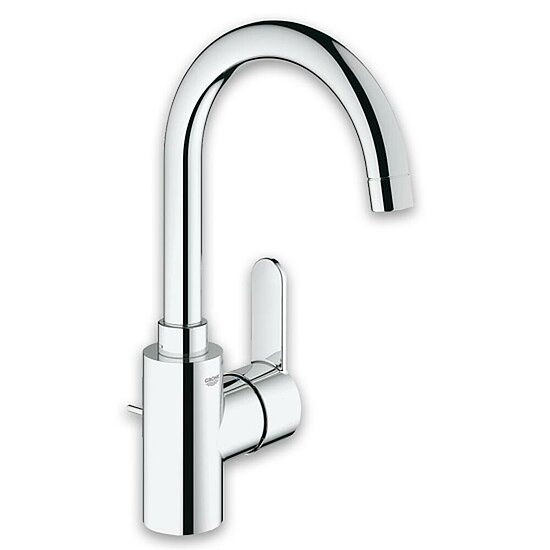 Waschtischmischer GROHE Serie Eurostyle Cosmopolitan, verchromt, schwenkbar, mit Zugstangen-Ablaufgarnitur