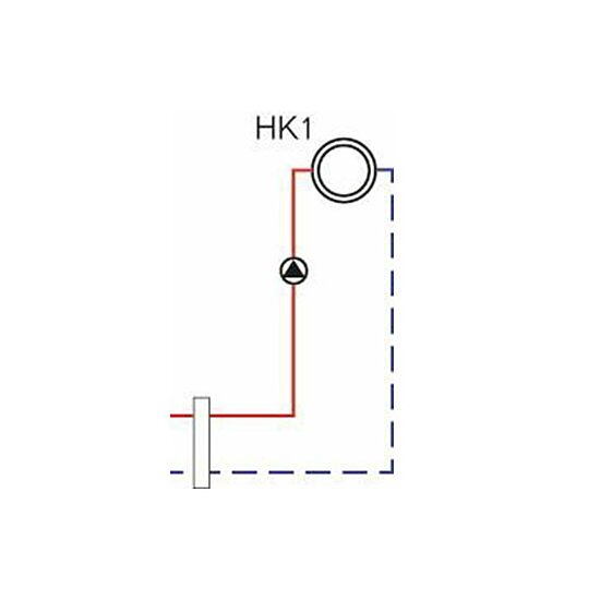 Heizkreiserweiterung Logaplus, Buderus, 1 Heizkreis ungemischt, mit Weiche, bis 35 kW