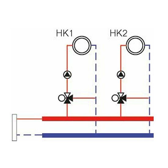 Heizkreiserweiterung Logaplus, Buderus, 2 Heizkreise gemischt für solare Heizungsunterstützung, bis 15 kW