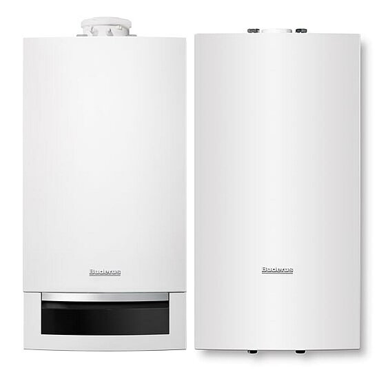 Gasbrennwertgerät GB172, 14 kW, Buderus, mit Warmwasserspeicher H65W 65l, Erdgas E