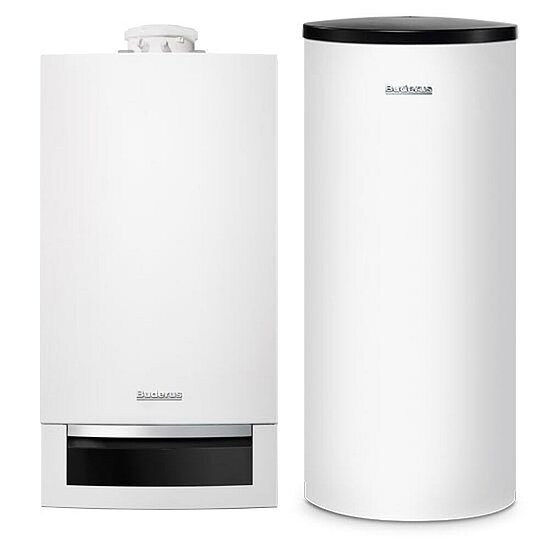 Gasbrennwertgerät GB172, 14 kW, Buderus, mit Warmwasserspeicher SU200W 200l, Erdgas E