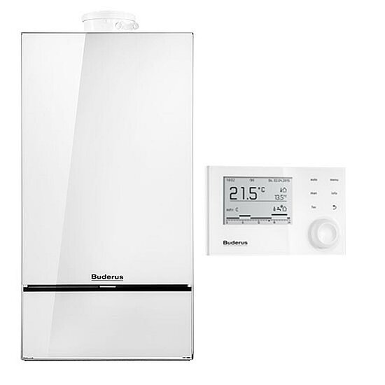 Gasbrennwertgerät GB182i 20 KD, 20 kW, Buderus, Aufputz ohne Speicher, Erdgas H, weiß