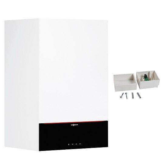 Gastherme Vitodens 200-W, 11 kW, 7 Zoll Display, Außentemperaturfühler, Viessmann