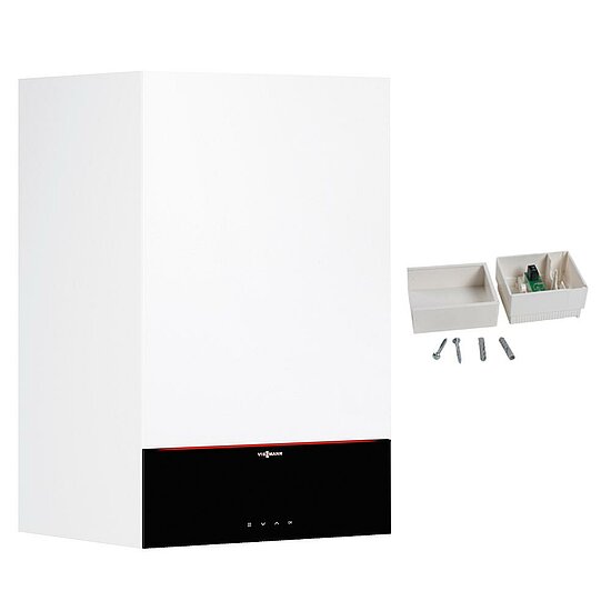 Gastherme Vitodens 200-W, 19 kW, 3,5 Zoll Display, witterungsgeführt, Kombitherme, Viessmann