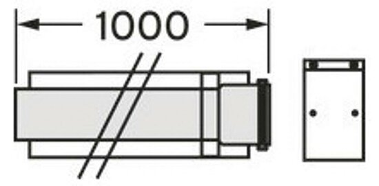 VAILLANT Verlängerungsrohr Brennwert Luft-/Abgasführung. PP. 60/100. 1.0 m