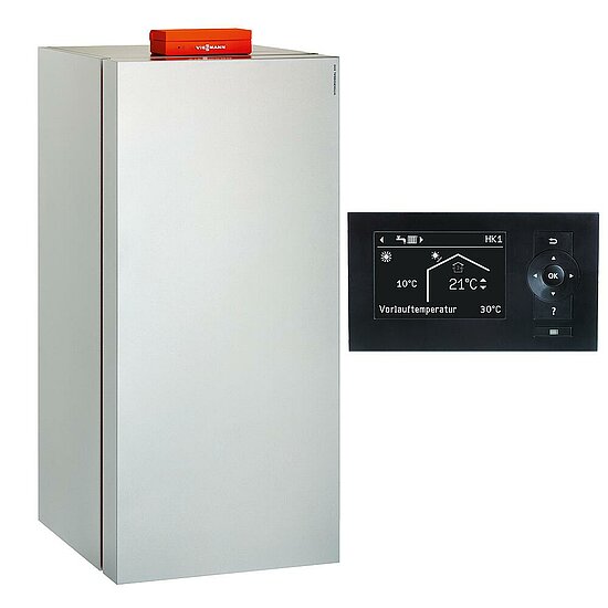 Gaskessel Paket Vitrocrossal 300, 13 kW, bodenstehend, mit Mischer, Vitotronic 200 KW6B, Viessmann