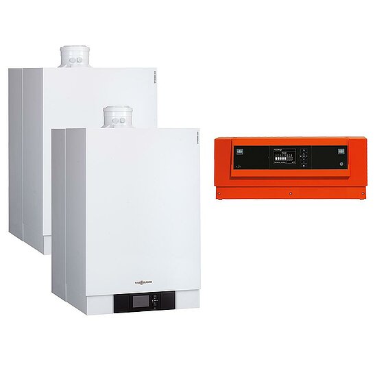 Kaskade 2-Fach Vitodens 200-W, 12-49 kW, Vitotronic 300-K, freistehend, Viessmann