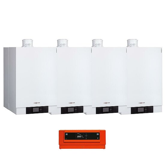 Kaskade 4-Fach Vitodens 200-W, 12-60 kW, Vitotronic 300-K, Wandmontage, Viessmann