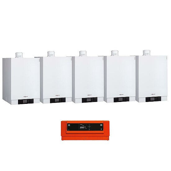 Kaskade 5-Fach Vitodens 200-W, 12-60 kW, Vitotronic 300-K, Wandmontage, Viessmann