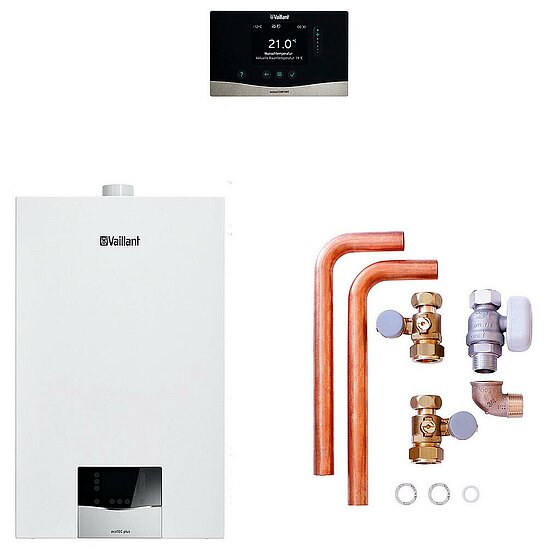 VAILLANT Paket 1.733 ecoTEC plus VC 10 CS/1-5, VRC 720, Anschlusszubehör