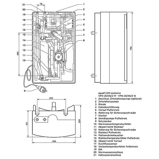 VAILLANT Trinkwasserstation aguaFLOW exclusive VPM 20/25/2 W