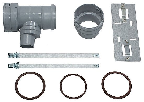 VAILLANT Set 7 T-Stück DN 100 für Abgas- anschl. 60/100 f.flex. Abgasl. DN 100.PP