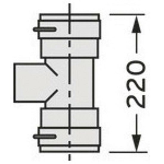 VAILLANT Set 7 T-Stück DN 100 für Abgas- anschl. 60/100 f.flex. Abgasl. DN 100.PP