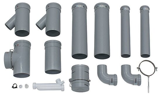 VAILLANT Basis-Anschluss-Set DN 130 PP für 2 Geräte / 2er-Kaskade