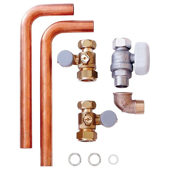 VAILLANT VC-Installationsset. Neu-Inst. Auf-/Unterputz. Rohre kürzbar