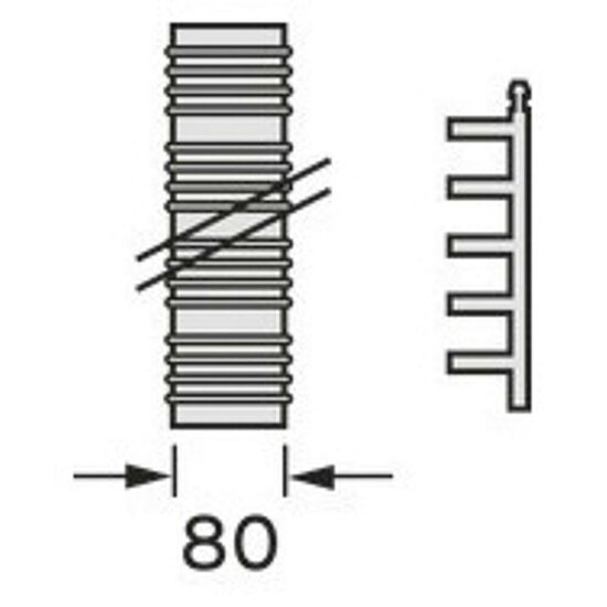 VAILLANT Set 5 Abgasleitung Brennwert für flexible Abgasleitung DN 80. PP. 15m