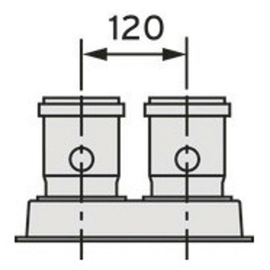 VAILLANT Geräteanschlussstück Brennwert parallele Luft-/Abgasleitung DN 80