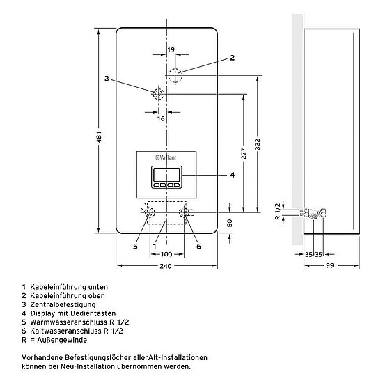 VAILLANT electronicVED E 18/8 E exclusive Elektro-Durchlauferhitzer