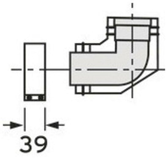 VAILLANT Bogen 87 Grad. 80/125 mm für Fassadenverlegung konz. PP/Edelstahl