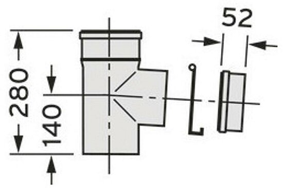 VAILLANT Revisionselement für starre Abgasleitung DN 130. PP