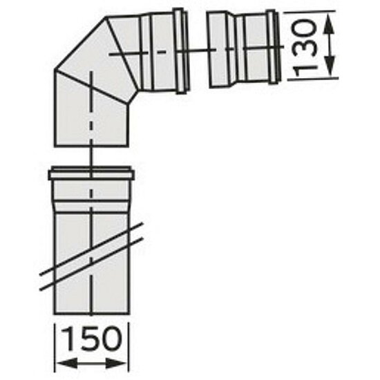 VAILLANT Geräte-Anschluss-Set 150-130 mm PP für VKK 806/3-1606/3