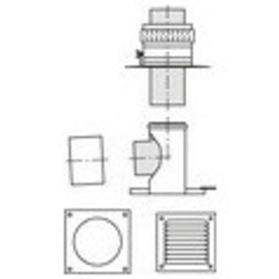 VAILLANT Basis-Anschluss-Set DN 160 PP an Abgas DN 160 PP Schacht