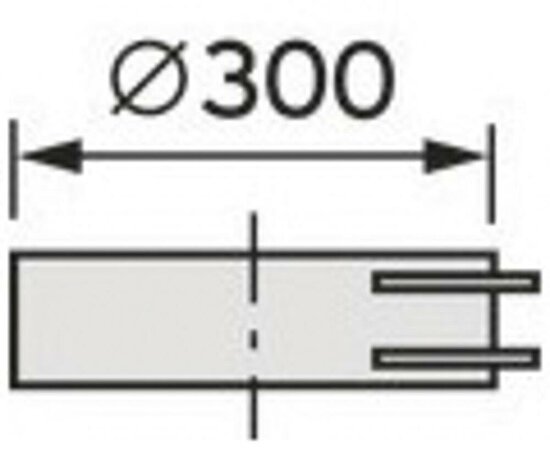 VAILLANT Klemmband DN 300/200 Edelstahl für Abgassystem Fassade DN 200