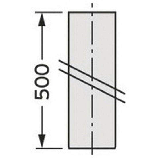 VAILLANT Mündungsrohr ES DN 160. 500 mm für Schachtabdeckung Edelstahl DN 160