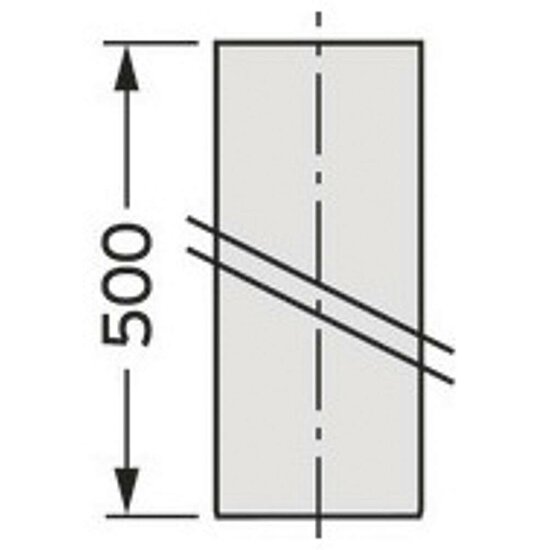 VAILLANT Mündungsrohr ES DN 200. 500 mm für Schachtabdeckung Edelstahl DN 200