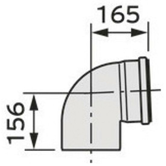 VAILLANT Bogen 87 Grad DN 160 PP