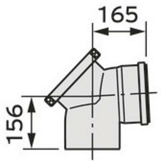 VAILLANT Bogen 87 Grad DN 160 PP mit Reinigungsöffnung