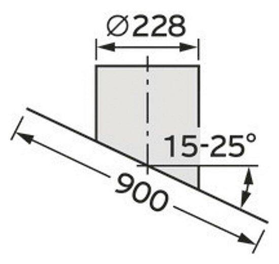 VAILLANT Dachpfanne 15 – 25 Grad Edelstahl für Abgassystem Fassade DN 160