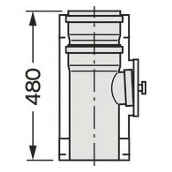 VAILLANT Revisionselement DN 225/160 Edelstahl für Abgassystem Fassade DN 160