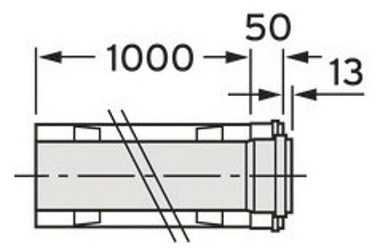 VAILLANT Verlängerung 1.0 m 110/160 mm konz.