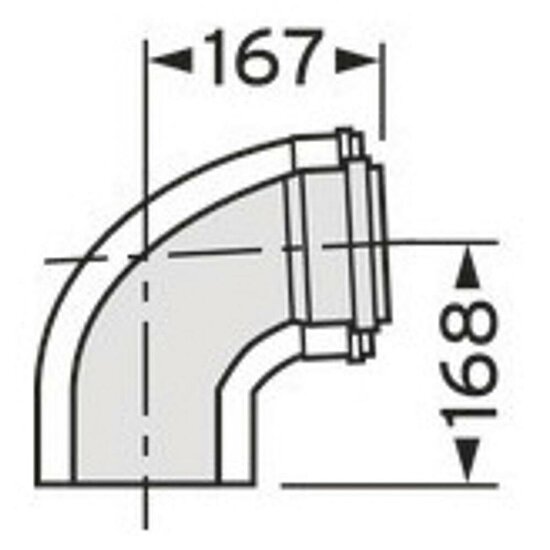 VAILLANT Bogen 87 Gr 110/160 mm konzentrisch PP