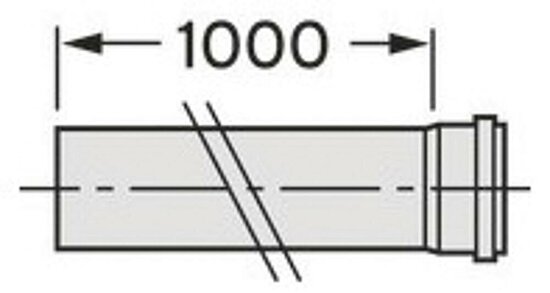 VAILLANT Verlängerung 1.0m 110 mm PP