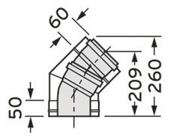 VAILLANT Bogen 30 Grad 110/160 mm für Fassadenverlegung konz. PP/Edelstahl