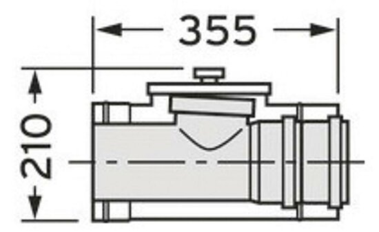 VAILLANT Revisionsstück 110/160 mm für Fassadenverlegung konz. PP/Edelstahl