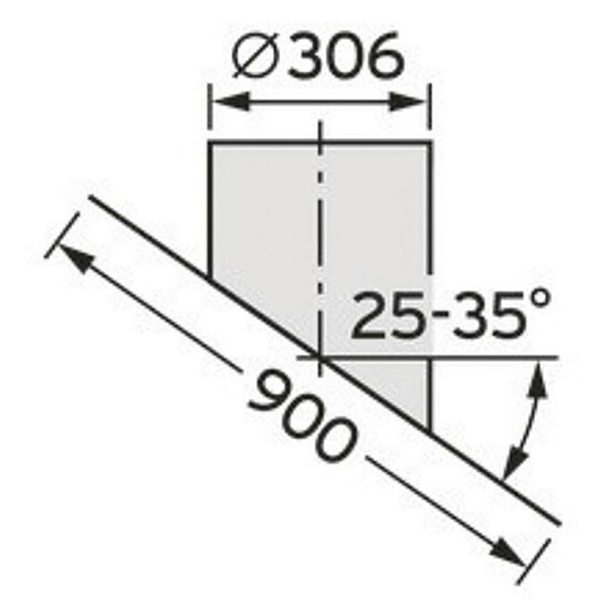 VAILLANT Dachpfanne 25 – 35 Grad Edelstahl für Abgassystem DN 200
