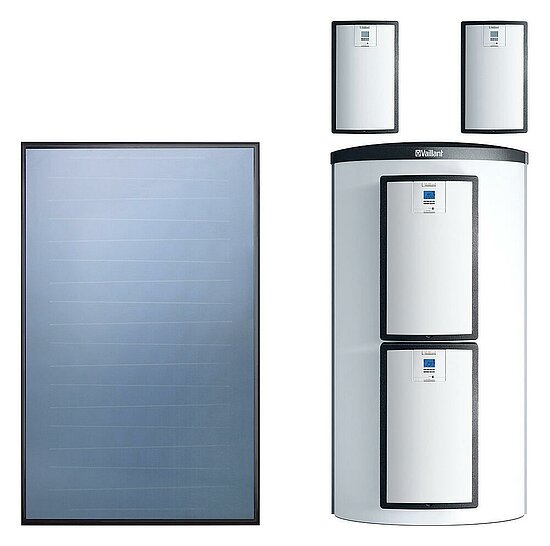 VAILLANT Solarpaket 9.501/3 SHU 4 x VFK 135 VD. VPS 800/3-7. VPM 15 D