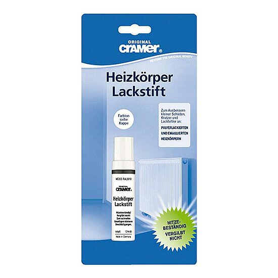 Cramer Heizkörper-Lackstift 12ml, weiß RAL 9016