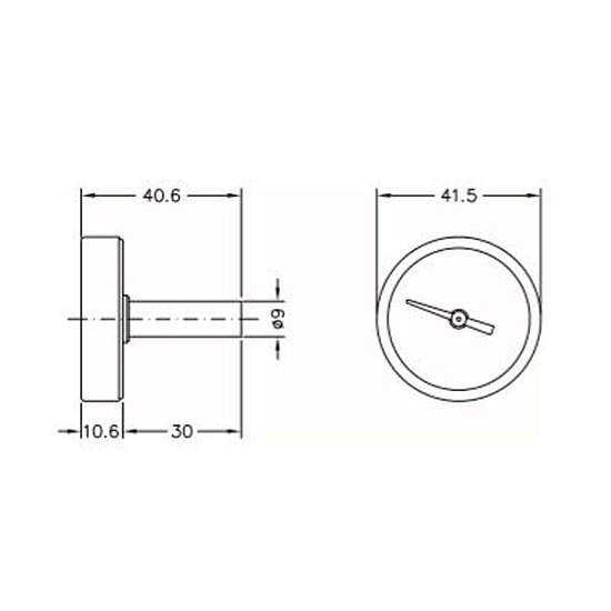 Thermometer mit Tauchhülse 3/8“ inkl. Adapter auf 1/2“ AG