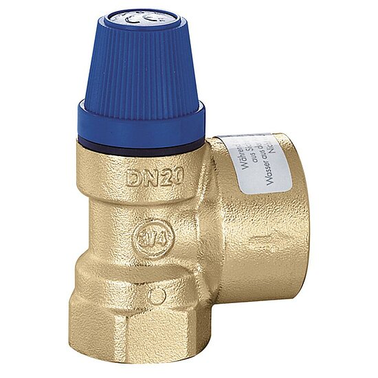 Membran-Sicherheitsventil 1/2“IG x 3/4“IG für Brauchwasser, Caleffi