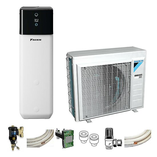 DAIKIN Altherma Paket 3 R ECH2O, Baugröße 4, mit integ. 300 l Wärmespeicher H/C Biv